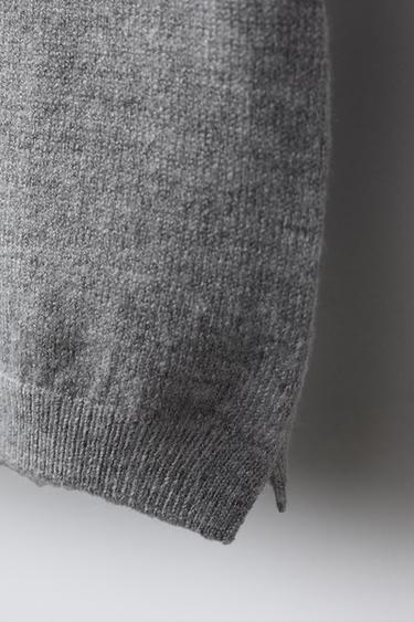 KNITTED POLO SWEATER - Grey marl by Zara - Image 3