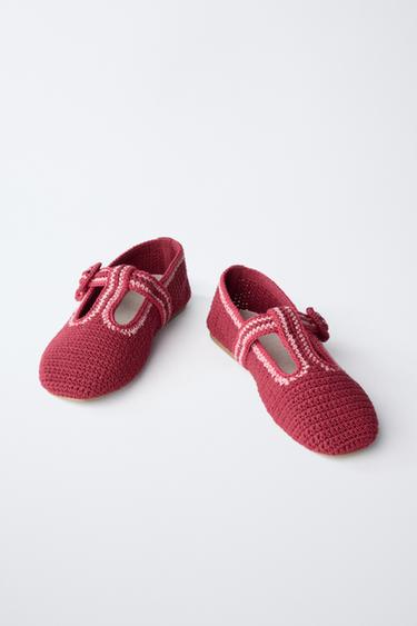 CROCHET T-BAR BALLERINA - Red by Zara - Image 2