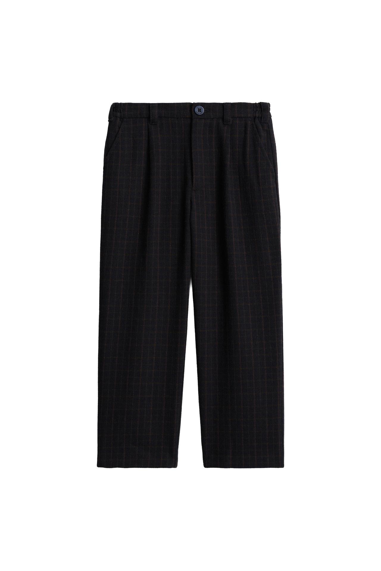 LIMITED EDITION WOOL BLEND CHECK CHINO TROUSERS