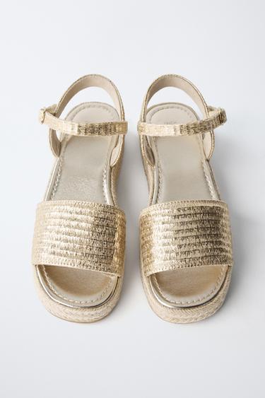 SANDALES EN JUTE - Or de Zara - Image 3