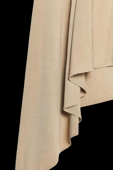 HALTER FLOWING SHORT DRESS - camel by Zara