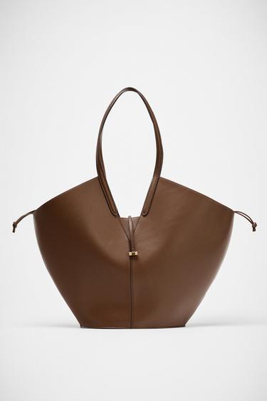 Zara MAXI BASKET SHOPPER - Brown
