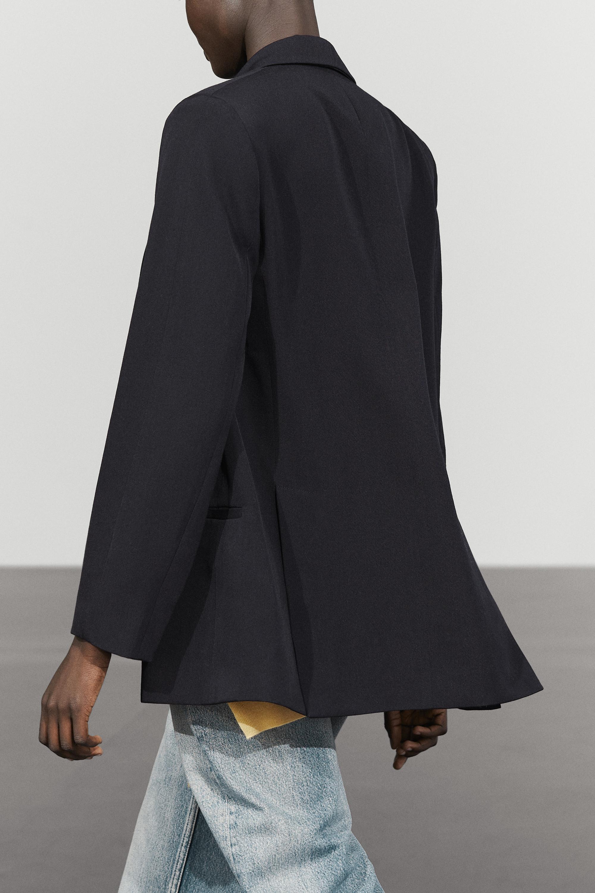 Wool blend double-breasted blazer