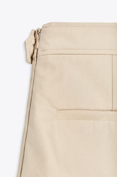 BUTTON SKORT - camel by Zara - Image 7