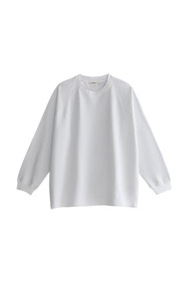 CAMISETA MANGA LARGA - Blanco de Zara