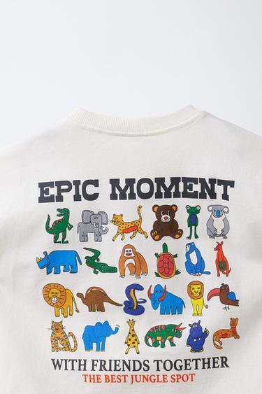T-SHIRT À IMPRIMÉ ANIMAUX ZOO - Écru de Zara - Image 3