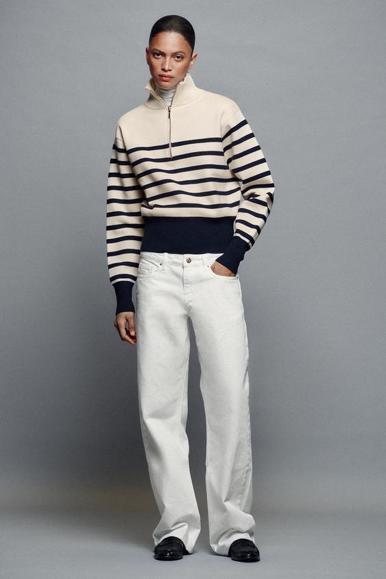 HIGH NECK KNIT JUMPER - striped by Zara - Image 0