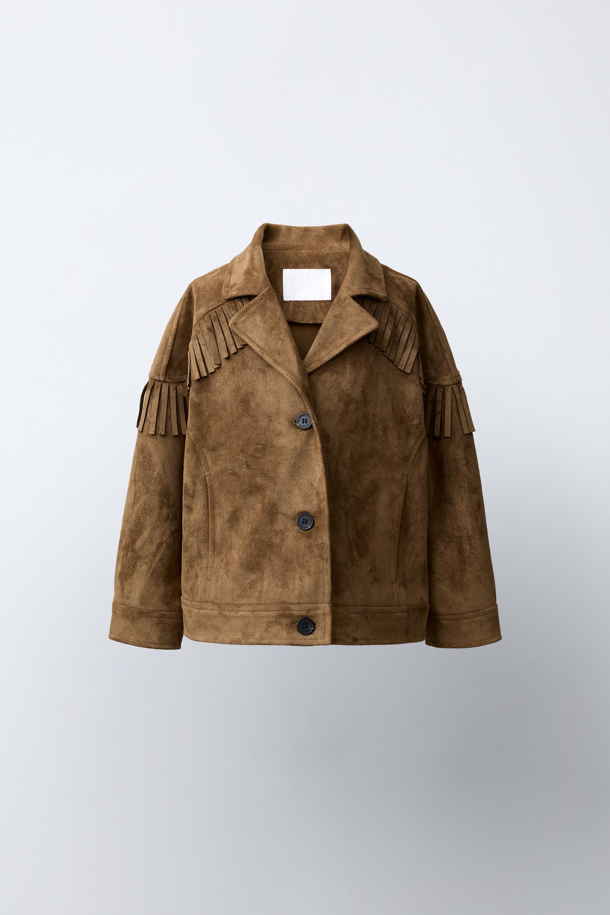 FAUX-SUEDE FRINGED COWBOY JACKET