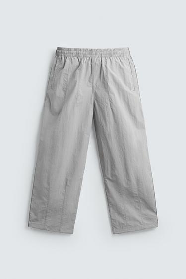 TECHNICAL JOGGING TROUSERS WITH CONTRAST SIDE TAPING - Light grey by Zara