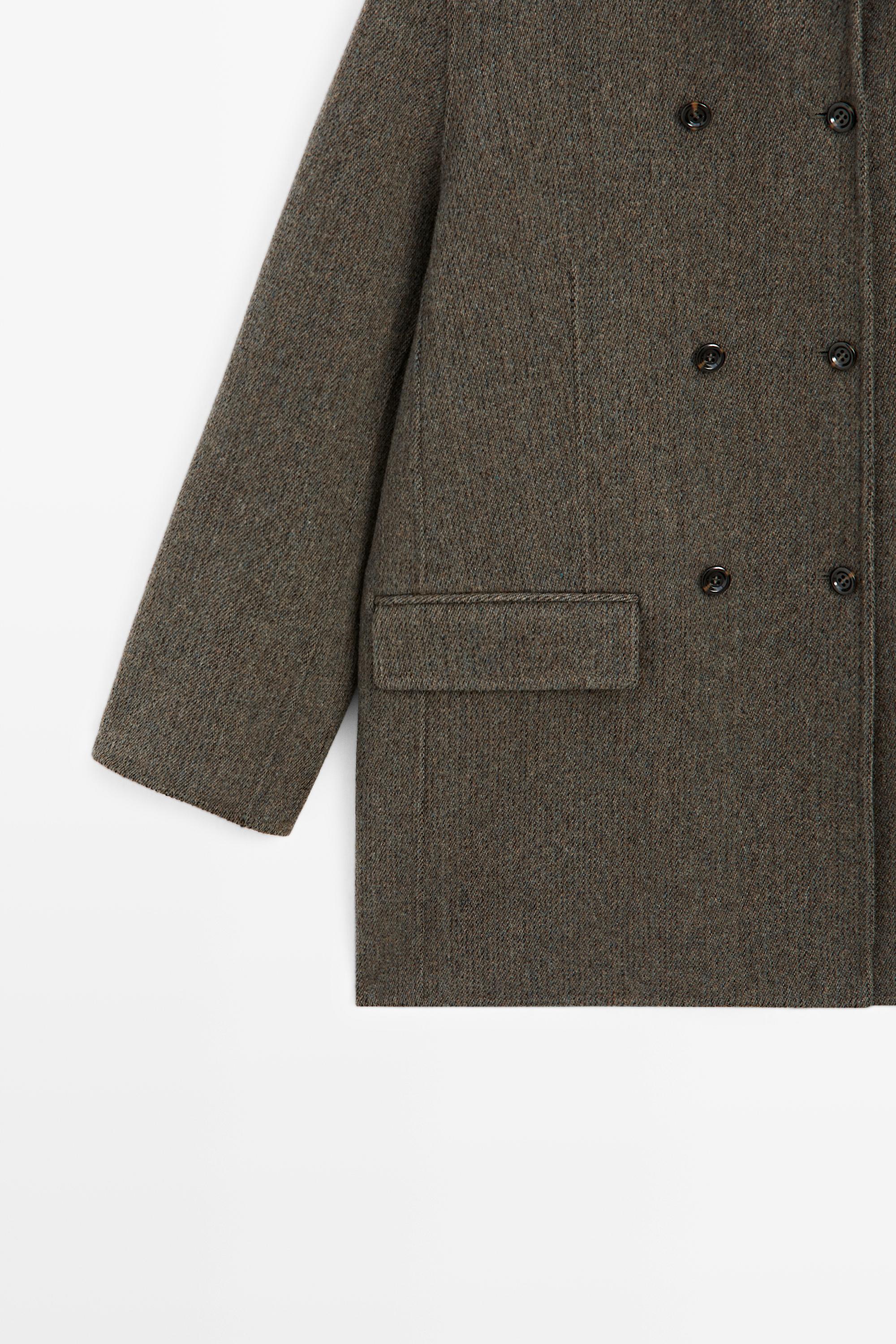 Manteau mi-long croisé à boutons