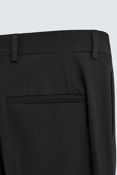 PANTALON DE COSTUME CONFORT À PLIS - Noir de Zara - Image 7