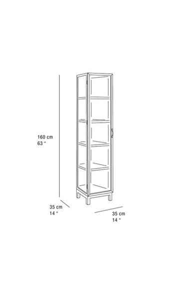 MEUBLE DE RANGEMENT EN BOIS DE FRÊNE ET PORTE VITRÉE - Marron de Zara - Image 7