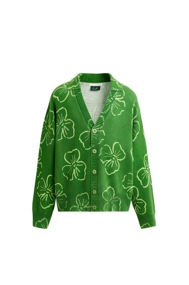 Zara FLORAL PRINT CARDIGAN © OTIS KWAME KYE QUAICOE - Green - Image 0