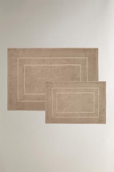 Zara COTTON BATH MAT - Dark beige
