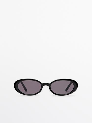 Zara Mini oval sunglasses - Black - Image 0
