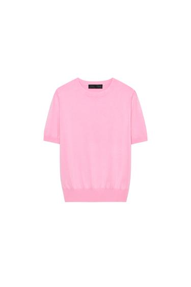 XERSEI MANGA CURTA PUNTO BÁSICO - Rosa medio de Zara