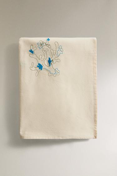 NAPPE BRODERIE LANGOUSTE - Écru / Rouge de Zara - Image 4
