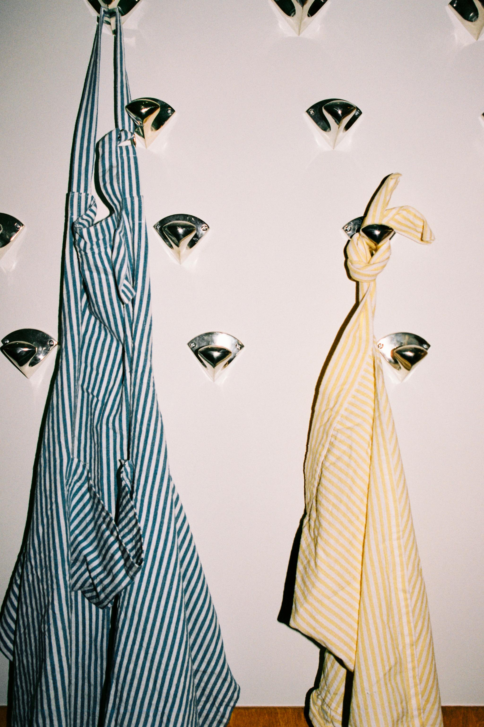 STRIPED COTTON APRON
