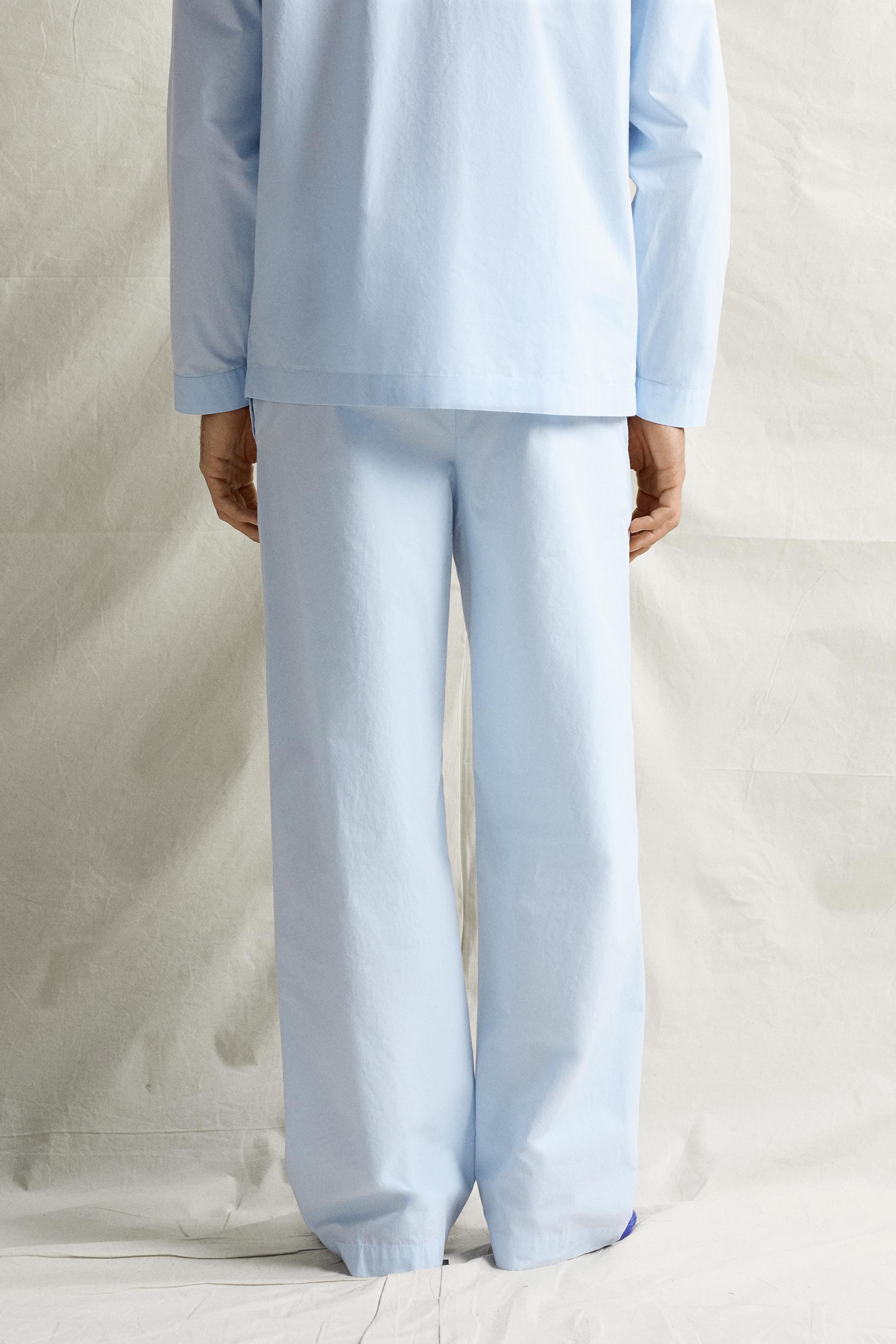 COTTON POPLIN PAJAMA PANTS