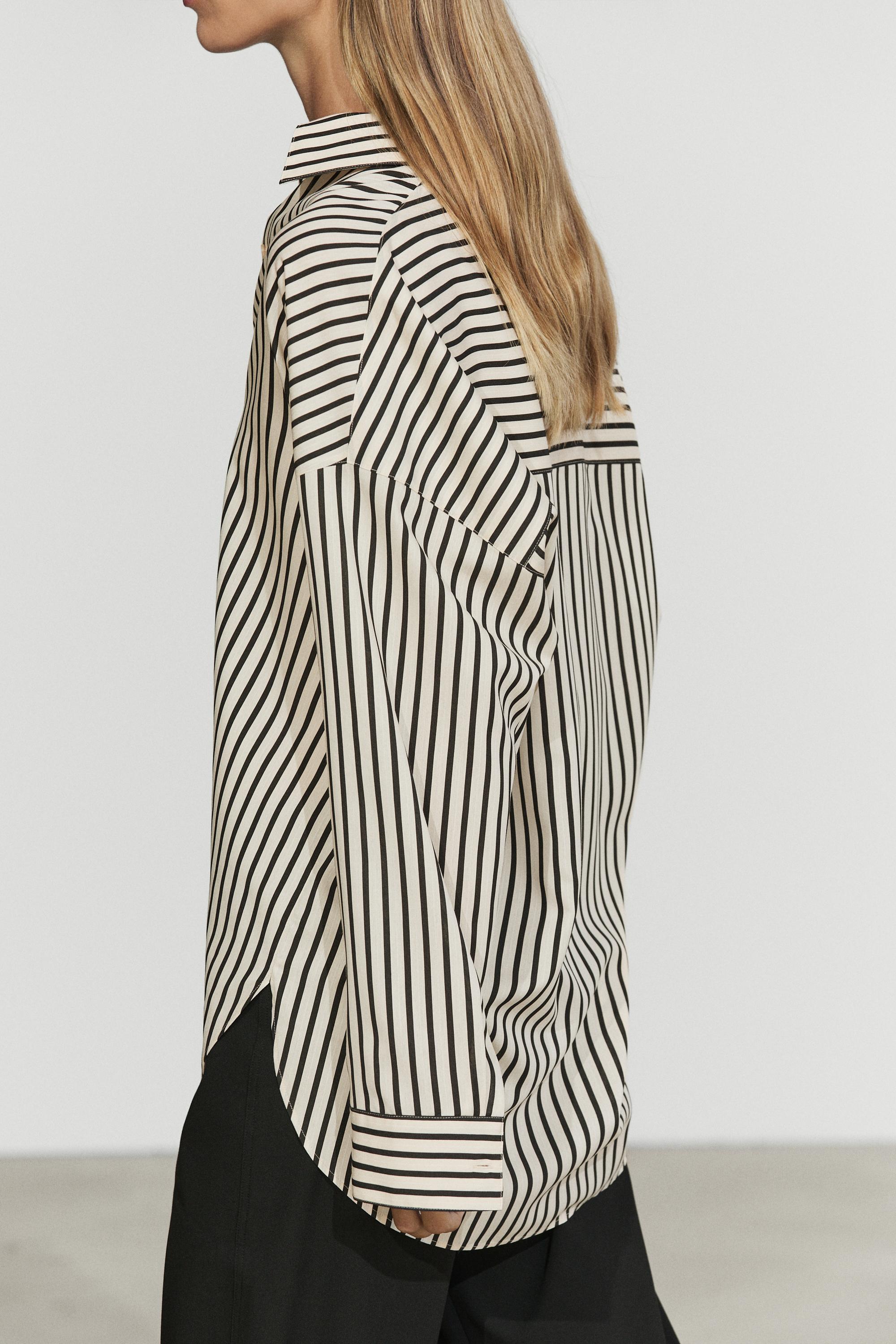 Flowing striped shirt