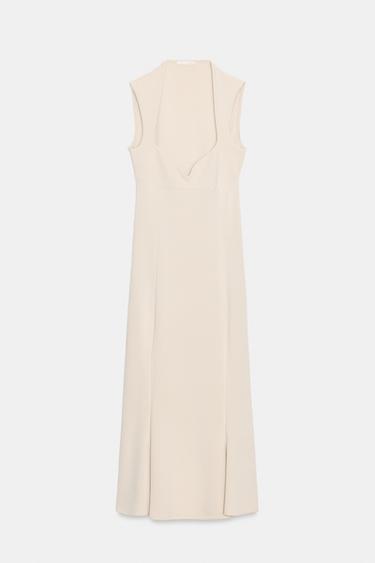 SWEETHEART NECKLINE DRESS - Ecru by Zara