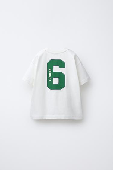 T-SHIRT DE JOGGING AVEC INSCRIPTION - Blanc de Zara - Image 1