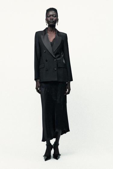 DOUBLE-BREASTED WOOL BLEND BLAZER ZW COLLECTION - Black by Zara - Image 0