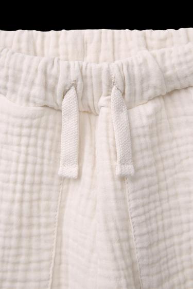 PLAIN CONTRAST BERMUDA SHORTS - Ecru by Zara