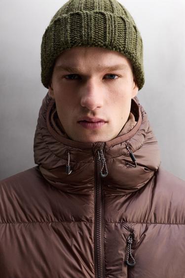 SKI DOWN BLEND PUFFER JACKET - Burgundy by Zara