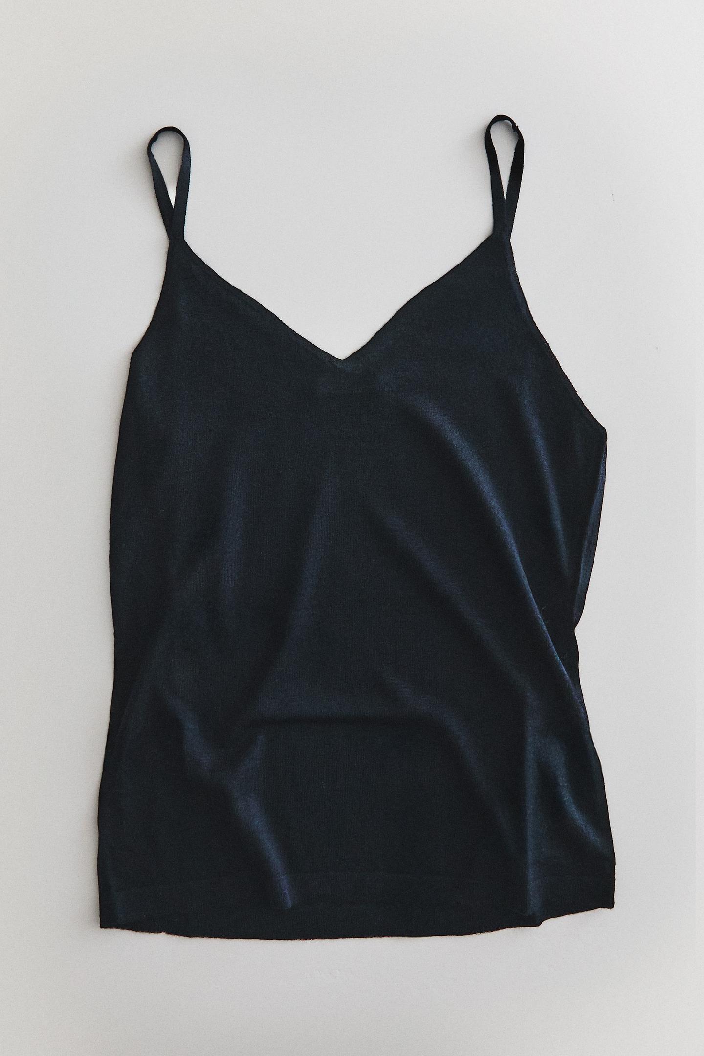 Женский топ Zara Plain Wool Silk Suede, цвет: Синий — фото 6