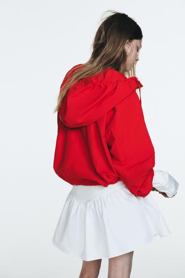 NYLON JACKET WITH TIES - Red by Zara - Image 5