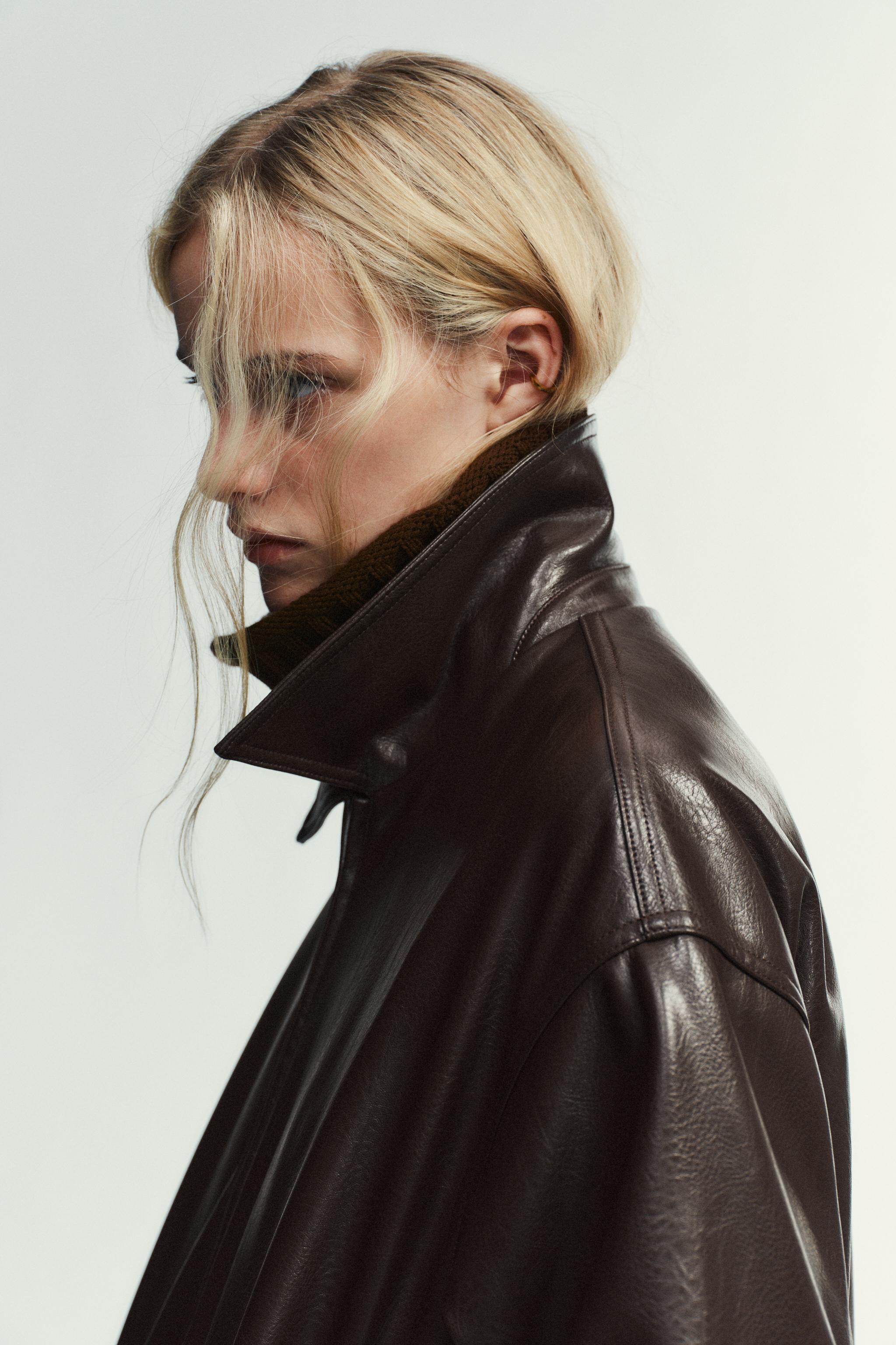 ZARA スタジャン　うさぎ　コントラストパッチ　ボンバージャケット パッチボンバージャケット CHAMPION ® X ZARA - ネイビーブルー | ZARA