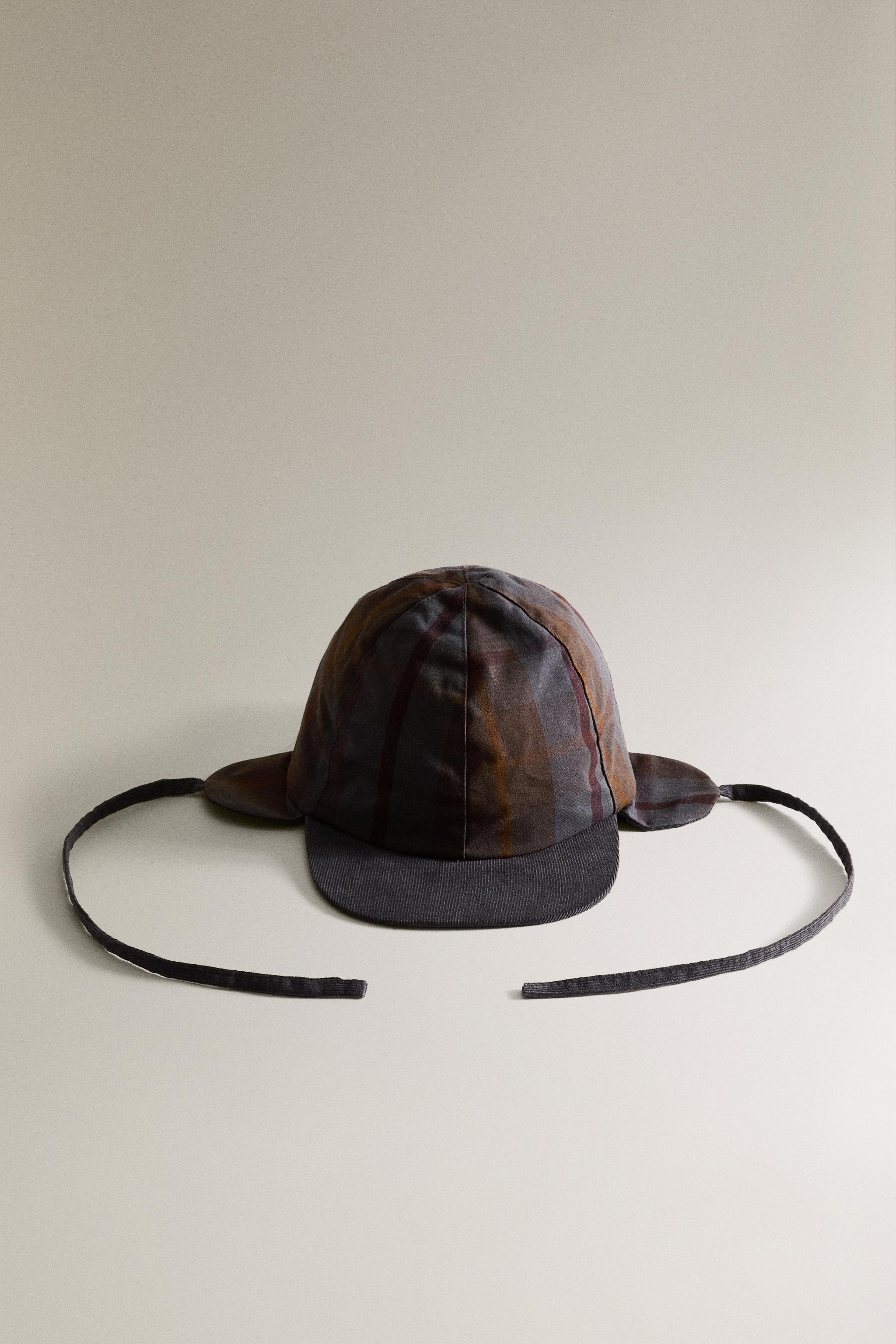 CHILDREN'S TARTAN CHECK CAP - Brown-Blue | ZARA Canada