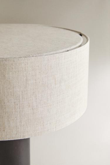 LAMPE TABLE SANS FIL BOIS ET LIN GRANDE - Écru de Zara - Image 3