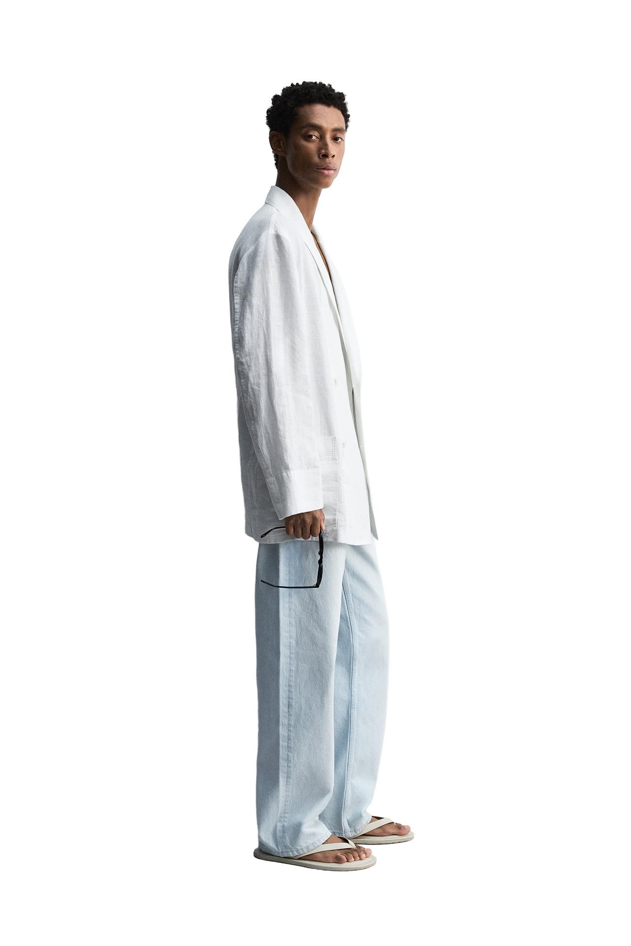 RELAXED FIT LINEN BLAZER