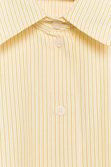 CHEMISE OVERSIZE EN POPELINE À RAYURES - Imprimée de Zara - Image 7