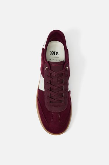 TRAINERS - Burgundy Red by Zara