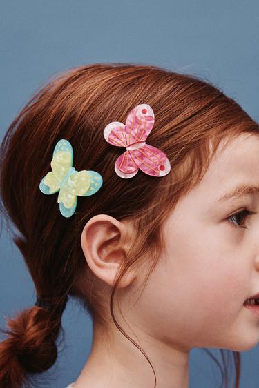2-PACK OF BUTTERFLY HAIR CLIPS - Pink by Zara