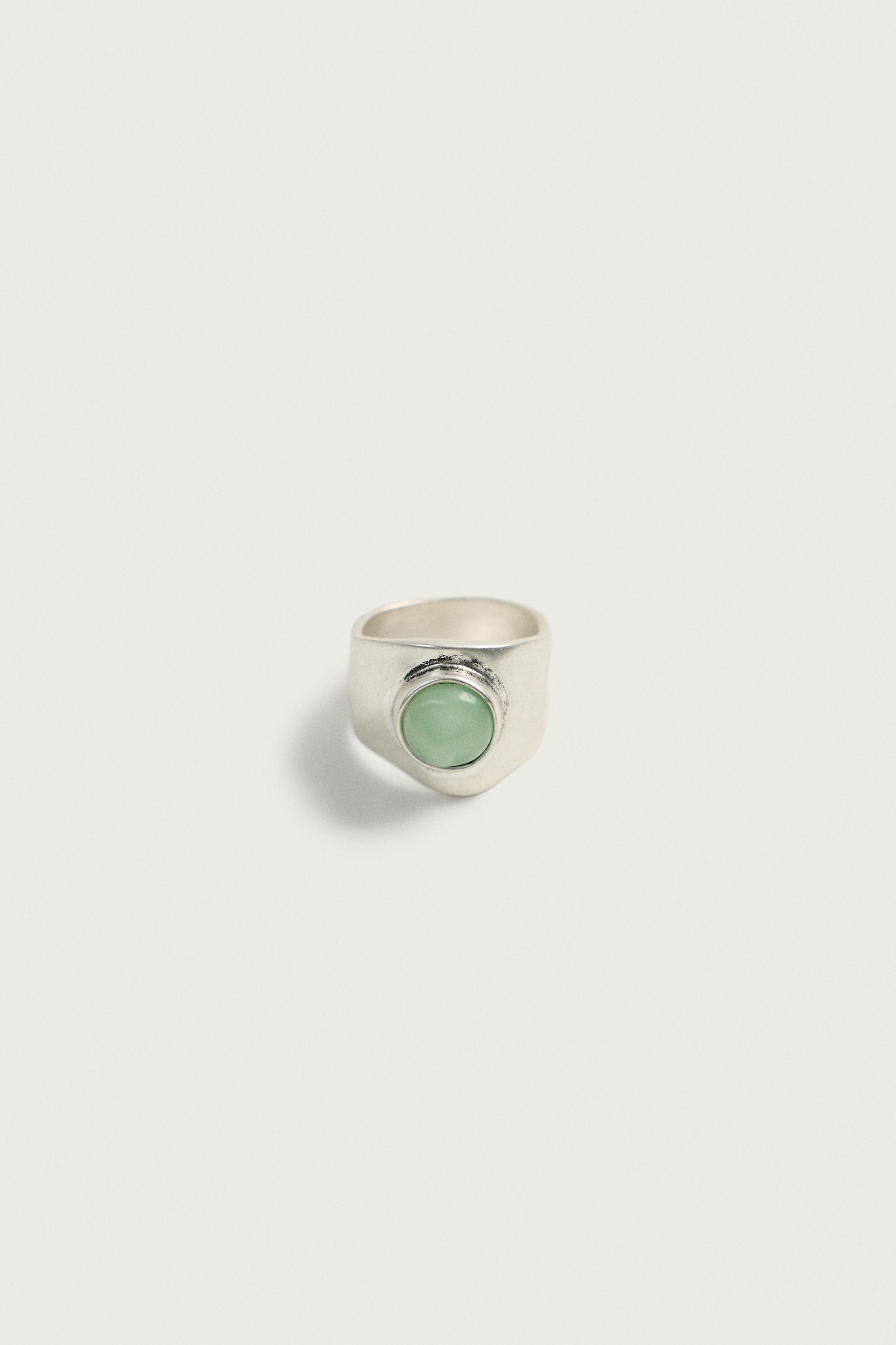 Мужские аксессуары Zara STONE SIGNET RING — фото 5