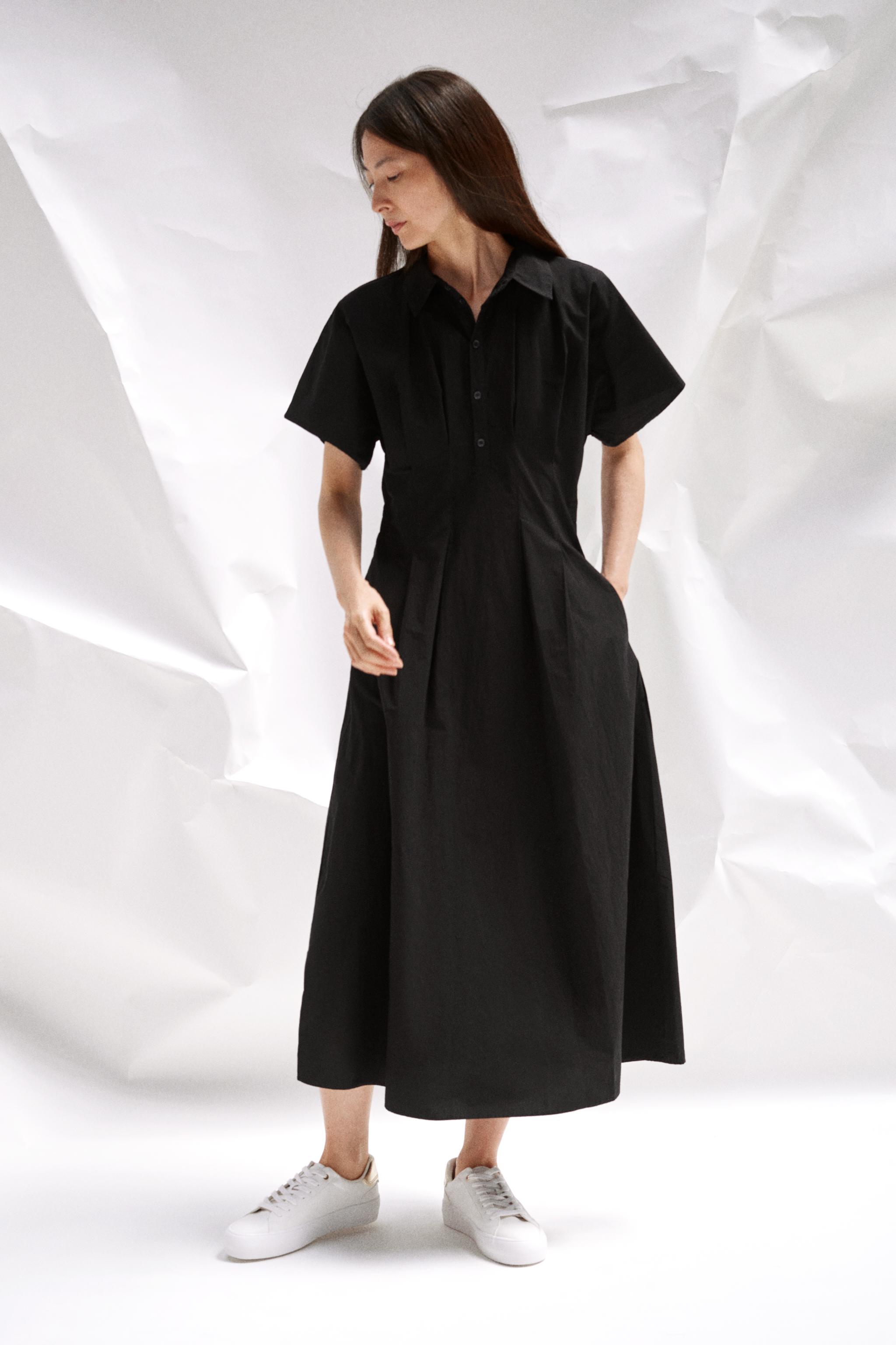 ZARAフレアショート丈ワンピース M ブラック ドレス＆ワンピース - レディース フレアワンピース | ZARA 日本