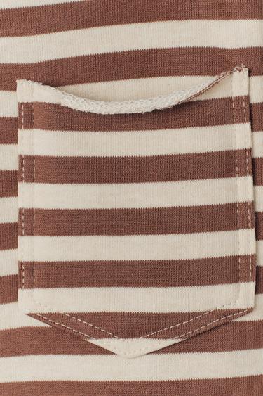 STRIPED T-SHIRT WITH POCKET - LIMITED EDITION - Stripes by Zara - Image 2