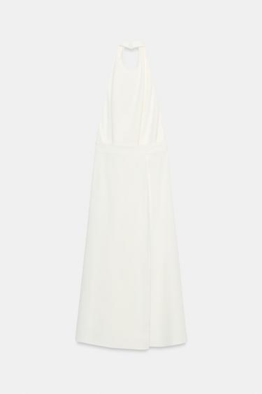 ZW COLLECTION FLOWING HALTER DRESS - Oyster-white by Zara - Image 8