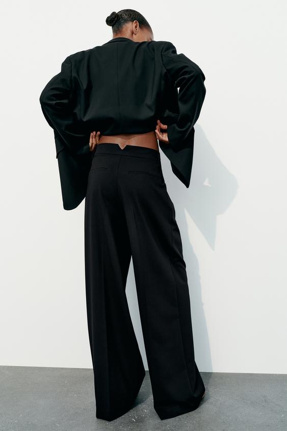 Zara Pants Womens 5 Basic Collection Black Dress Bottoms Trousers Work  Formal 