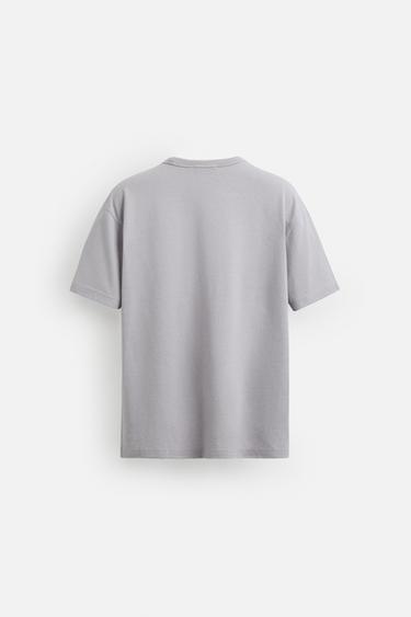 T-SHIRT MÉLANGE CHANVRE REGULAR FIT - Lavande de Zara - Image 6