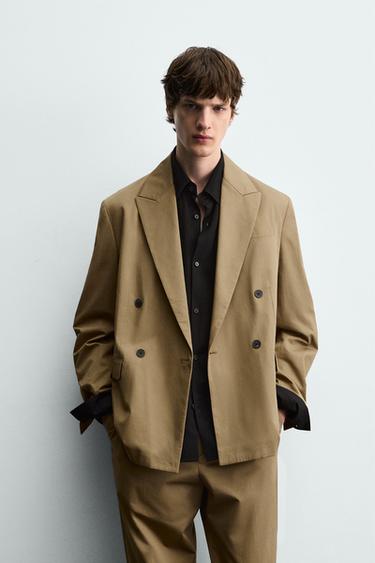 LIMITED EDITION DOUBLE-BREASTED BLAZER - camel by Zara