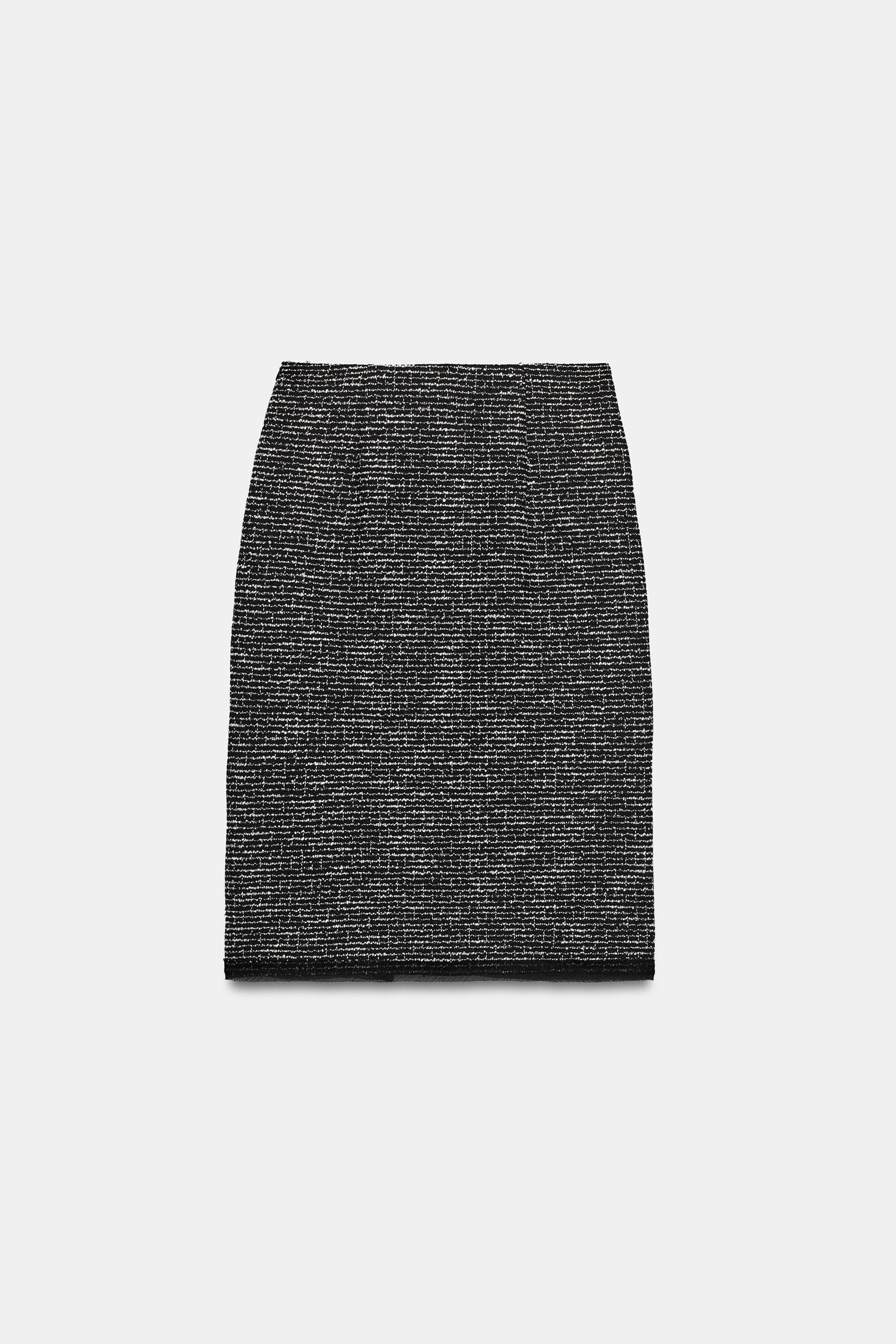 STRUCTURED COMBINED MIDI SKIRT