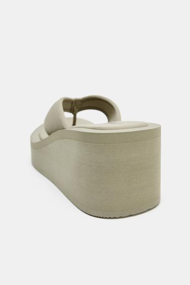 PLATFORM SANDALS - Khaki Green by Zara - Image 5