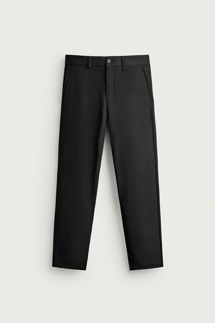 COMFORT TEXTURED CHINO TROUSERS