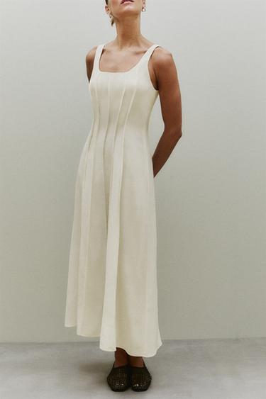 CHEMISE DE NUIT CRÊPE SOIE - Écru de Zara - Image 6