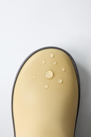 COLOUR BLOCK WELLINGTON BOOTS - Creamy White by Zara - Image 7